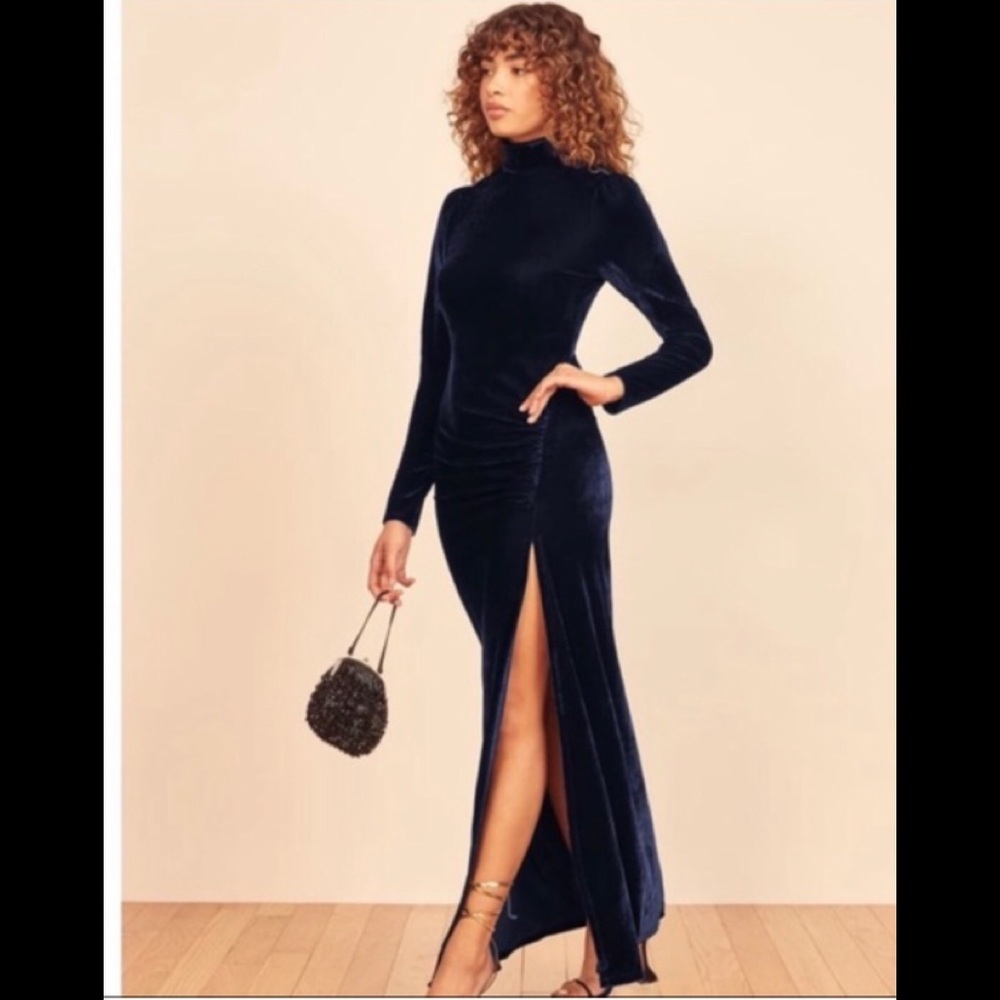 Reformation Ruby Moonlight Velvet Maxi Dress M